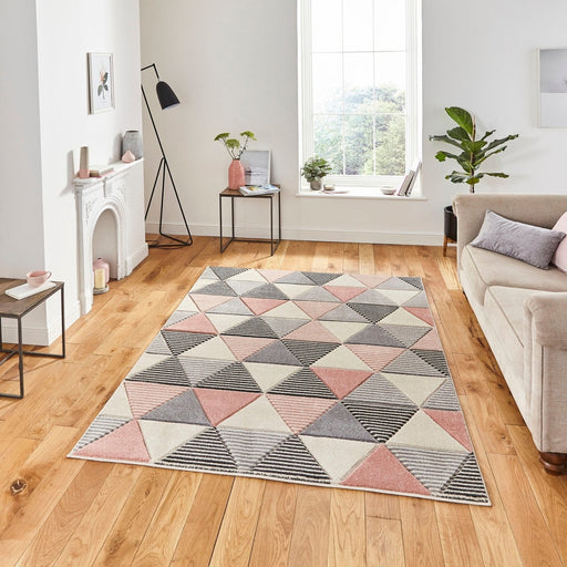 Brooklyn BRK15 Grey / Rose Rug