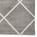 Brooklyn BRK35 Modern Geometric Diamond Soft Hand-Carved Grey/Cream Rug