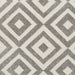 Brooklyn BRK89 Modern Geometric Diamond Soft Hand-Carved Grey/White Rug