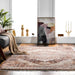 Brown Aged Medallion Area Rug 160x230 cm