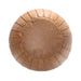 Brown Faux Leather Pleated Pouf for Seating and Decor