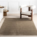 Brown Fringed Area Rug 60x90 cm