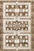 Brown Geometric Fringed Area Rug 152x244 cm