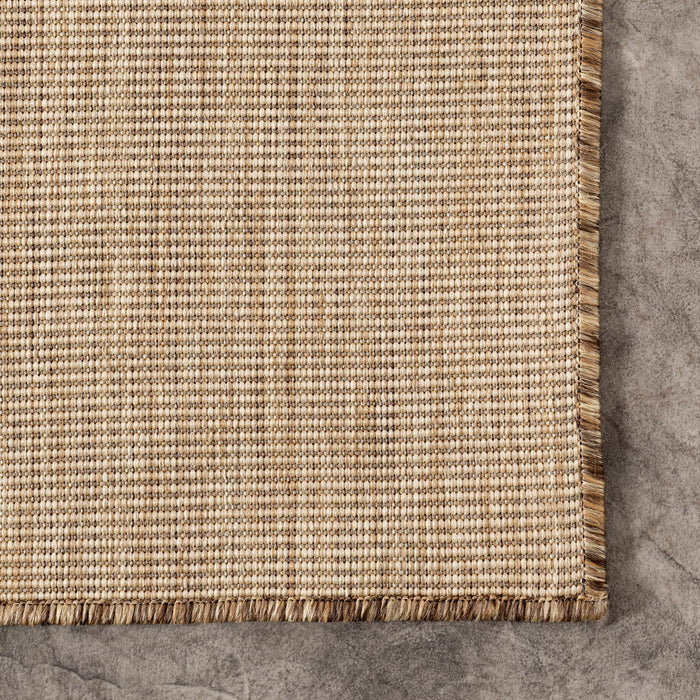 Brown Hazy Solid Indoor Outdoor Area Rug for Home Decor