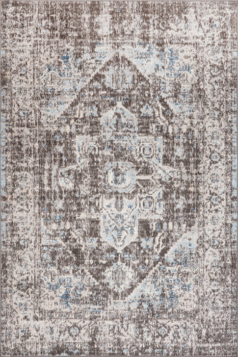 Brown Herati Medallion Area Rug 150x240 cm