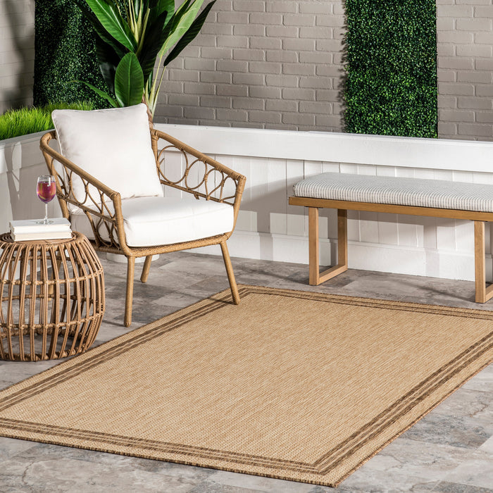 Brown Indoor Outdoor Area Rug for Home and Patio