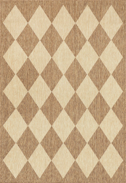 Brown Indoor Outdoor Harlequin Area Rug 250x350 cm