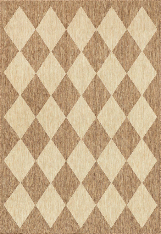 Brown Indoor Outdoor Harlequin Area Rug 250x350 cm