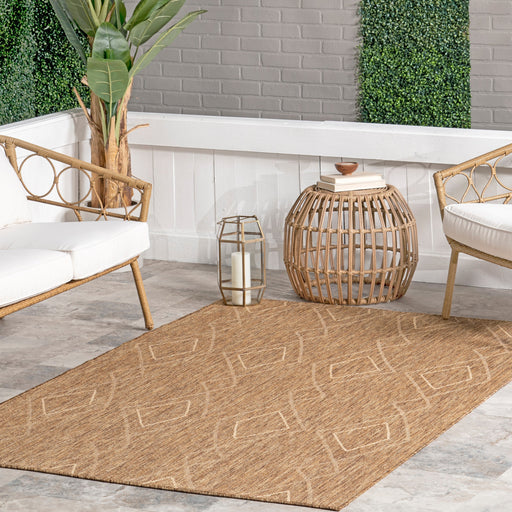 Brown Indoor Outdoor Modern Area Rug 160 x 230 cm