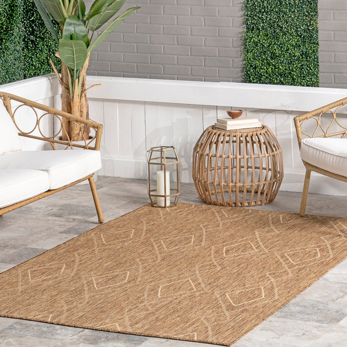 Brown Indoor Outdoor Modern Area Rug 160 x 230 cm