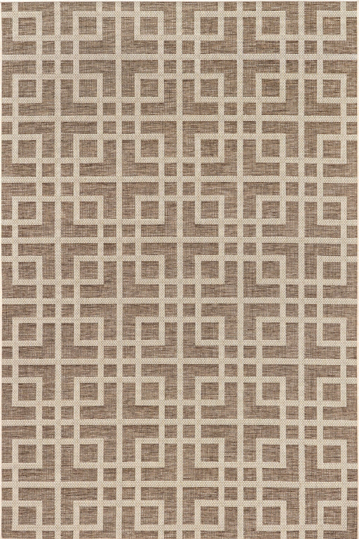 Brown Indoor Outdoor Trellis Area Rug 80x120 cm