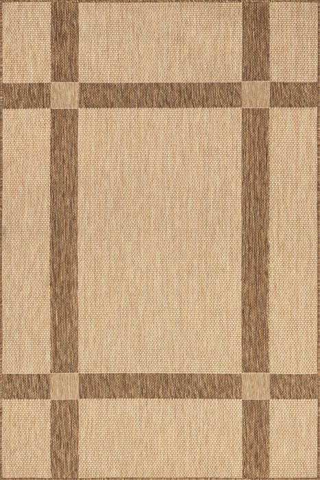 Brown Plaid Indoor Outdoor Area Rug 120cm x 180cm