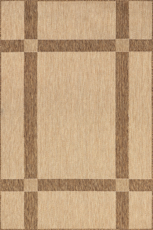 Brown Plaid Indoor Outdoor Area Rug 120cm x 180cm