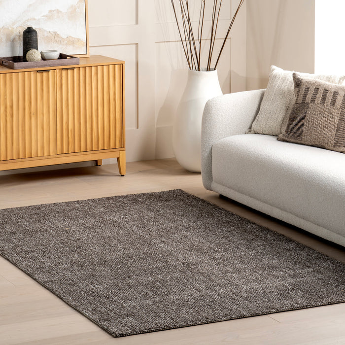 Brown Solid Area Rug 120x180 cm for Living Room Decor