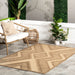 Brown Striped Indoor Outdoor Area Rug 152 Cm