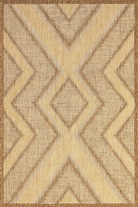 Brown Striped Indoor Outdoor Area Rug 152 Cm