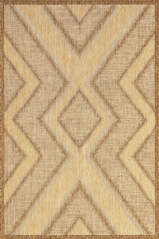 Brown Striped Indoor Outdoor Area Rug 152 Cm