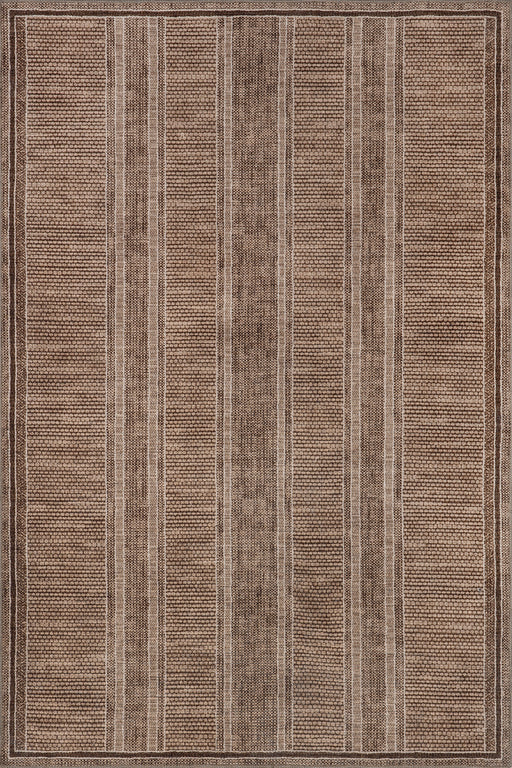 Brown Striped Machine Washable Area Rug 150x240 cm