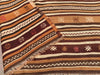 Brown Striped Vintage Kilim Rug 196cm x 140cm Handmade