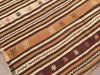 Brown Striped Vintage Kilim Rug 196cm x 140cm Handmade