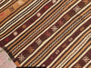 Brown Striped Vintage Kilim Rug 196cm x 140cm Handmade