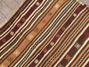 Brown Striped Vintage Kilim Rug 196cm x 140cm Handmade