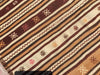 Brown Striped Vintage Kilim Rug 196cm x 140cm Handmade