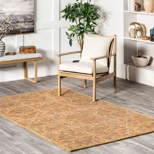 Brown Trellis Area Rug 150x240 cm Durable Pet-Friendly Design