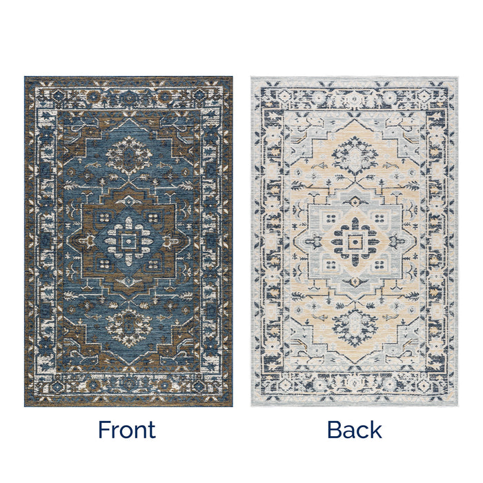 Brynlee Reversible Indoor Outdoor Rug 152Cm X 244Cm Cream Blue