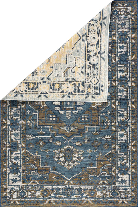 Brynlee Reversible Indoor Outdoor Rug 152Cm X 244Cm Cream Blue