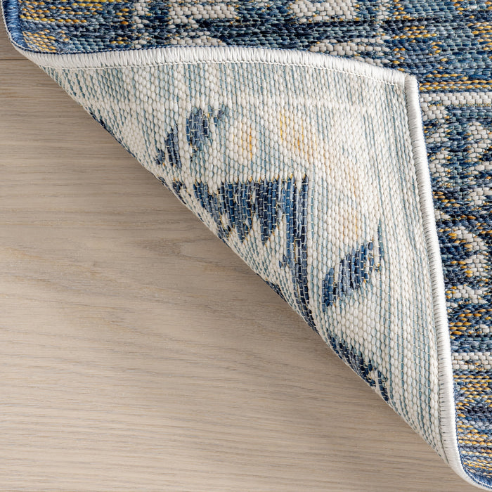 Brynlee Reversible Indoor Outdoor Rug 152Cm X 244Cm Cream Blue