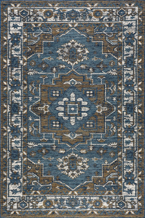 Brynlee Reversible Indoor Outdoor Rug 152Cm X 244Cm Cream Blue