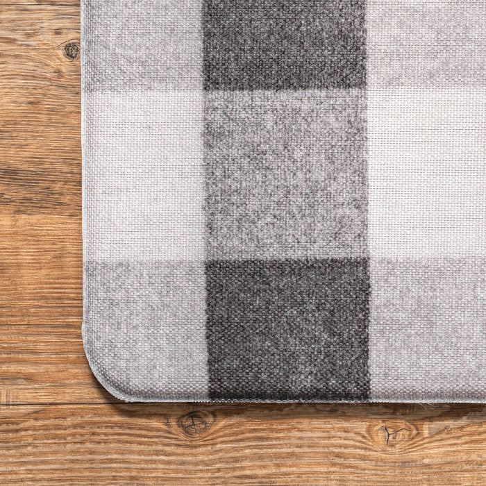 Buffalo Plaid Anti-Fatigue Mat for Kitchen and Home Office