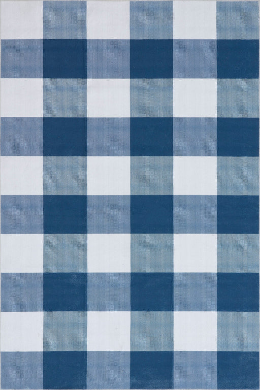 Buffalo Plaid Machine Washable Rug 60x90 cm Blue