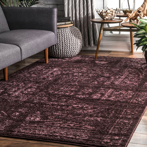 Tappeto con rosetta bordeaux, 120x180 cm, dal design durevole