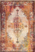 Burnt Orange Oriental Medallion Area Rug 140x200 cm