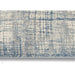 CK Rush CK950 Modern Crosshatched Linear Abstract Distressed Hi-Low Textured Low Flat-Pile Ivory/Blue Rug