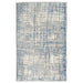 CK Rush CK950 Modern Crosshatched Linear Abstract Distressed Hi-Low Textured Low Flat-Pile Ivory/Blue Rug