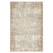 CK Rush CK950 Modern Crosshatched Linear Abstract Distressed Hi-Low Textured Low Flat-Pile Ivory/Taupe Rug