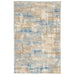 CK Rush CK951 Modern Crosshatched Linear Abstract Distressed Hi-Low Textured Low Flat-Pile Blue/Beige Rug