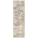 CK Rush CK951 Modern Crosshatched Linear Abstract Distressed Hi-Low Textured Low Flat-Pile Grey/Beige Rug