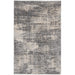 CK Rush CK953 Modern Crosshatched Linear Abstract Distressed Hi-Low Textured Low Flat-Pile Grey/Beige Rug