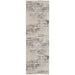 CK Rush CK953 Modern Crosshatched Linear Abstract Distressed Hi-Low Textured Low Flat-Pile Ivory/Beige Rug