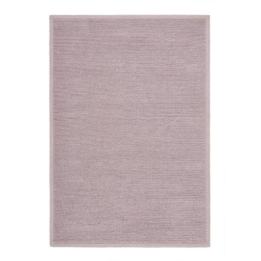 Cable Modern Plain Border Braided Knit Hand-Woven Textured Wool Flat-Pile Blush Pink Rug