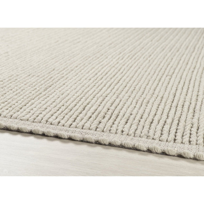 Cable Modern Plain Border Braided Knit Hand-Woven Textured Wool Flat-Pile Natural Rug