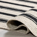 Calathea Jute Area Rug 160 cm Striped Design Black