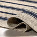 Calathea Jute Rug 152cm Striped Design in Navy