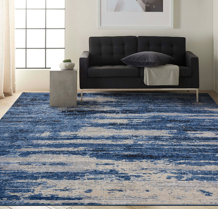 Calvin Klein CK001 Riverflow RFV01 Blue Grey Rug