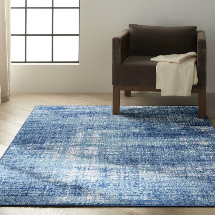 Calvin Klein CK001 Riverflow RFV02 Teal Ivory Blue Rug