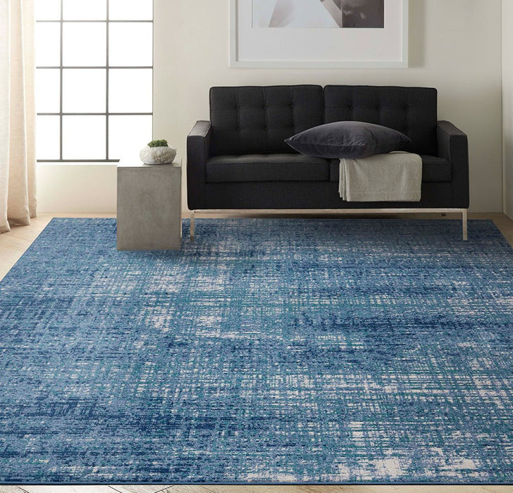 Calvin Klein CK001 Riverflow RFV02 Teal Ivory Blue Rug